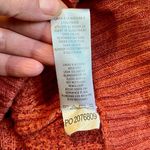 Natural Reflections  Orange Waffle V-neck Long Sleeve Sweater Medium Photo 9