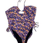 J.Crew NWT Floral Halter Cut-Out One-Piece Swim Bathing Suit Women's Size 24 Photo 2