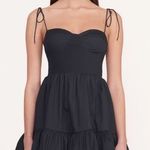 STAUD Black Mini Landry Tiered Smocked Dress Photo 0