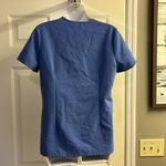 FIGS Technical Collection Blue Short Sleeve V-Neck Medical Scrub Shirt Pocket-XS Photo 7