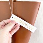 Henny and Lev Vegan Leather Danielle Tote Bag in Cognac Tan Photo 7
