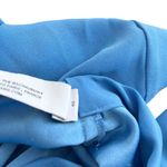 IRO Garm Blue Faux Wrap Draped Pleated Cap Sleeve V-Neck Crepe Mini Dress Size 6 Photo 4