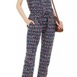 Isabel Marant  Etoile Blue Orange White Geometric Tank Button Jumpsuit sz 36 / 6 Photo 0
