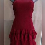 Coral strapless dress. Red Size M Photo 0