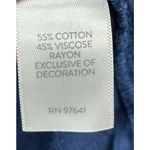 J Jill Dress M Blue Embroidered Tassel Neck Boho Tunic Peasant Floral Size M Photo 4