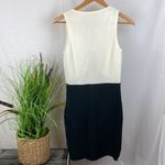 Trina Turk Black & Ivory Ribbed Knit Sleeveless Zip Up Mini Dress S Photo 2