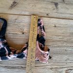 Tie die /tie front tan and black bathing suit top Photo 8