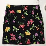 Rafaella  black floral mini skirt garden wild‎ flowers mini NWT Photo 1