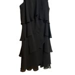 Slny  Pearl Accented Neckline Cocktail Night Out Sleeveless Black Dress SZ 12 Photo 3
