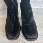 Betsey Johnson Matcha Bootie Black Gold Women's velvet platform Ankle Boots 7.5M Size 7.5 Photo 4