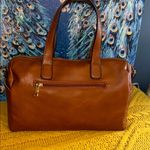 Unbranded Brown Studded Satchel Handbag w Crossbody Strap Photo 4
