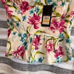 Nine West Nine West White Floral Tank Top Size Medium Photo 5