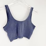 Free People  Movement Washed Cropped Tank Top S Blue Photo 2