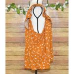 Old Navy  Plus Size XXL Mustard Yellow Linen Blend Sleeveless Top Ruffle Floral Photo 3