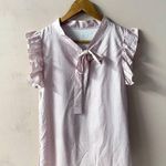 Light Pink & White Polka Dot LightWeight Blouse Size S EUC Photo 0