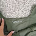 Abercrombie & Fitch Olive green sweatheart neck Crop Top Photo 3
