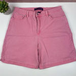 Gloria Vanderbilt  Solid Pink Denim Jean Shorts Women Size 12 Photo 0
