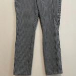 Gap High Rise Gingham Signature Skinny Ankle Pants Navy Blue White Cropped Crop Photo 6