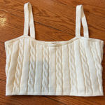Altar'd State Altar’d State Cream Cable Knit Cropped Sweater Tank Top – Size M Photo 0