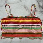 California Waves CALIFORNIA SUNSHINE Juniors Multi Color Stripe Bandeau Swimsuit Top M New Photo 2