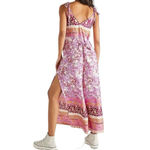 Free People Leona Floral Printed Jumpsuit Lilac Size Medium Boho Beachy Festival Photo 1