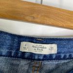 Abercrombie & Fitch Abercrombie Dark Wash Distressed Button Fly Mom Denim Jeans Womens Size 4/27 Photo 8