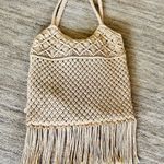 Ralph Lauren Denim & Supply Cream Macramé Shoulder Bag with Fringe Photo 6
