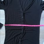 ENZA COSTA Silk Rib Knit Cardigan Midi Dress Medium Black Photo 8