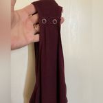 American Eagle Soft & Sexy  Maroon Ribbed Bodysuit w/ Lace Up Back #MBG Photo 8