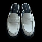 Reformation  Angie Leather Loafer Mule (black/white) 7 Photo 8