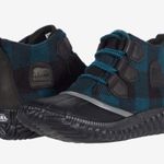 Sorel TealBlack Gingham Plaid Out N About Plus Lug Sole Waterproof Booti… Photo 3