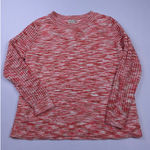 AnyBody Pink Brown Coral Marled Knit Crew Neck Sweater Women's Size L Size L Photo 0
