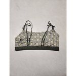 Adore Me  size M Green Geometric Print Bralette Light Support Sports Bra Photo 1