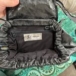 Vintage 1980s Faux Leather Crossbody Patch Colorful Purse Black Photo 4