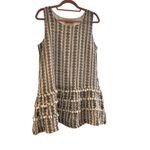 Moon River Bohemian Tassel Dress Sleeveless White Blue Patterned Casual Mini‎ Photo 1