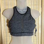 Zobha  Heather Gray Cut Out Racerback Sports Bra Large Photo 10