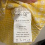 Kut From The Kloth  yellow and white gingham long sleeve roll tab top small #745 Photo 5