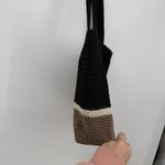 The Sak  Knit Black & Tan Tote Bag Shoulder Bag Cambodia Boho Photo 4