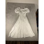 astr the label dress white linen blend L square neck‎ Size L Photo 4