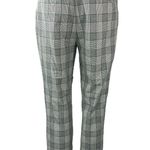 ZARA  Black White Plaid Checkered High Waist Ankle Crop Trousers Dress Pants Sz M Photo 2