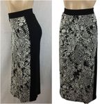 Yoana Baraschi Anthropologie Black & White Woven Knit Midi Skirt M Photo 1