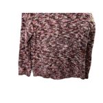 LOFT Chunky Knit Oversized Pullover Sweater Pink & Burgundy Medium Petite MP Size undefined Photo 4