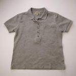 Burberry London Womens Polo Shirt Gray Plaid Trim Short Sleeve Top Size S Photo 0