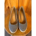 American Eagle Ella Womens 9.5 Black/White Cushion Espadrille Wedge Shoes Photo 1