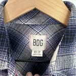 Urban Outfitters BDG Blue Plaid Keanu Varsity Flannel Shirt XS Photo 5