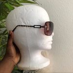 Vintage Nine West 9W Oversize Baddie Retro Goth Y2K Black Brown Purple Cheetah Leopard sunglasses Square Rectangular Cut Out Photo 3