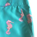 Bermuda Styles Aqua Turquoise Skirt with Overall Pink Seahorse Print Blue Size 10 Photo 1