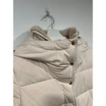 ZARA Women’s Hooded Short Puffer Coat Medium Cream Photo 5