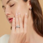 Engagement Ring Wedding Set White Gold Plated 8.5 Wedding Rings Women CZ CT Photo 5