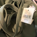 Aerie AE Olive Green Ruched Bandeau Bikini Top Halter Swimsuit XXL Photo 3